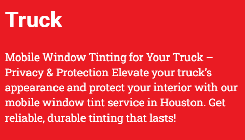 window tint in houston for Trucks